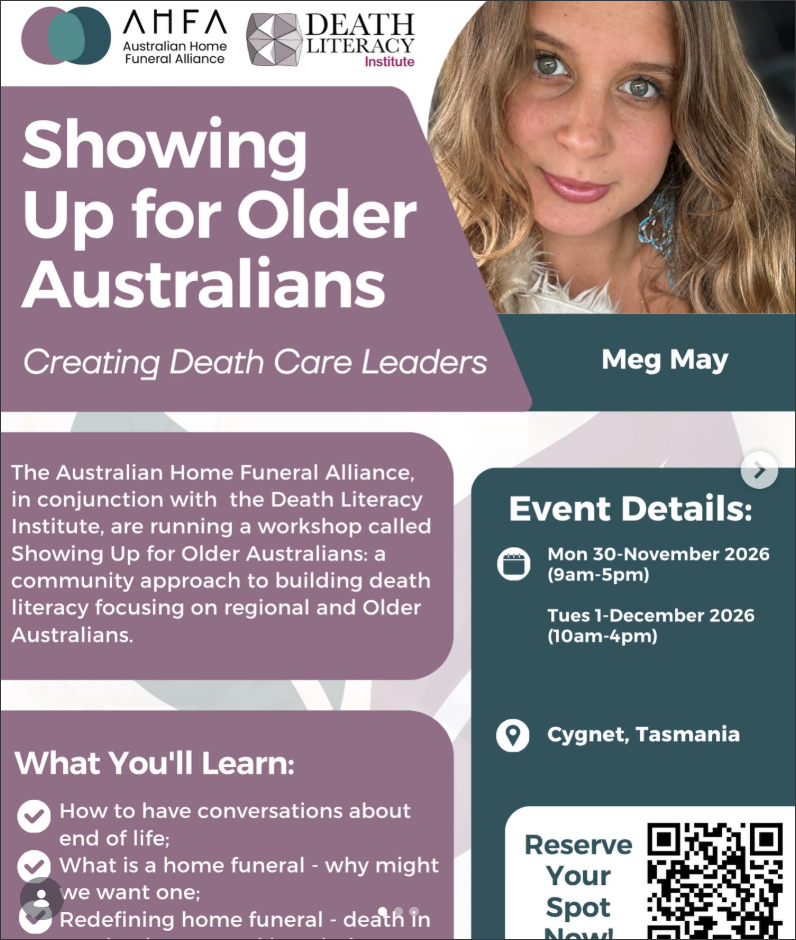 Showing Up for Older Australians; Creating Deathcare Leaders