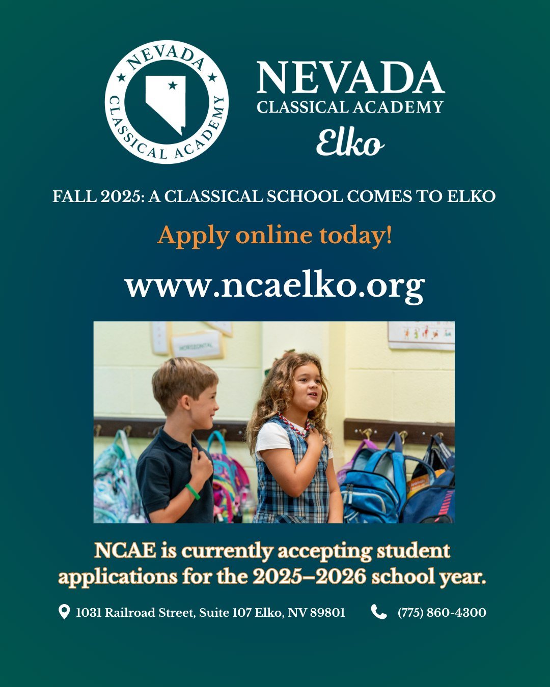 🎒 Hey 3rd graders! 📚 Ready for a year of fun and adventure? We still have room for YOU at NCAE for the 2025&ndash;2026 school year! Let&rsquo;s make it awesome together! 

👉 Apply now at ncaelko.org.

#ncaelko #nevada #elkonevada #elkonv #classica