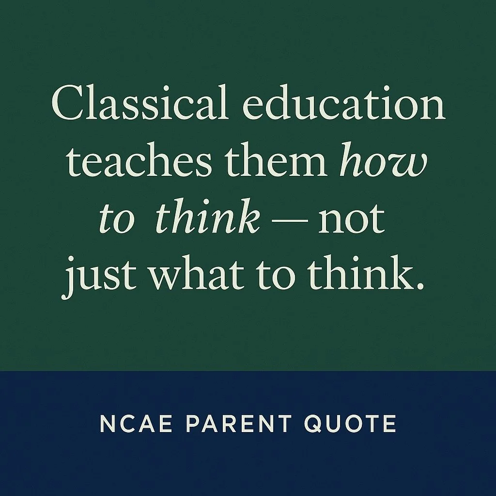 ✨ Parent Spotlight
&ldquo;Classical education teaches our kids how to think &mdash; not just what to think.&rdquo;
&ldquo;They&rsquo;re excited to go each day and still smiling at pickup!&rdquo;
&ldquo;Dinner conversations about character and virtue&
