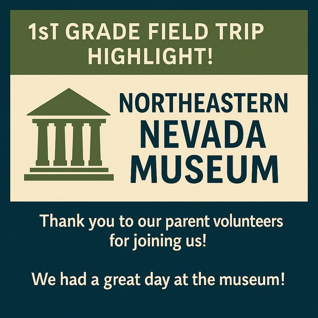 🎉 Friendly Friday Post!

🚌✨ 1st Grade Field Trip Highlight!

Our first graders enjoyed a wonderful walking field trip to the Northeastern Nevada Museum this week! Students explored local history and art, participated in an exciting ABC Animal Scave