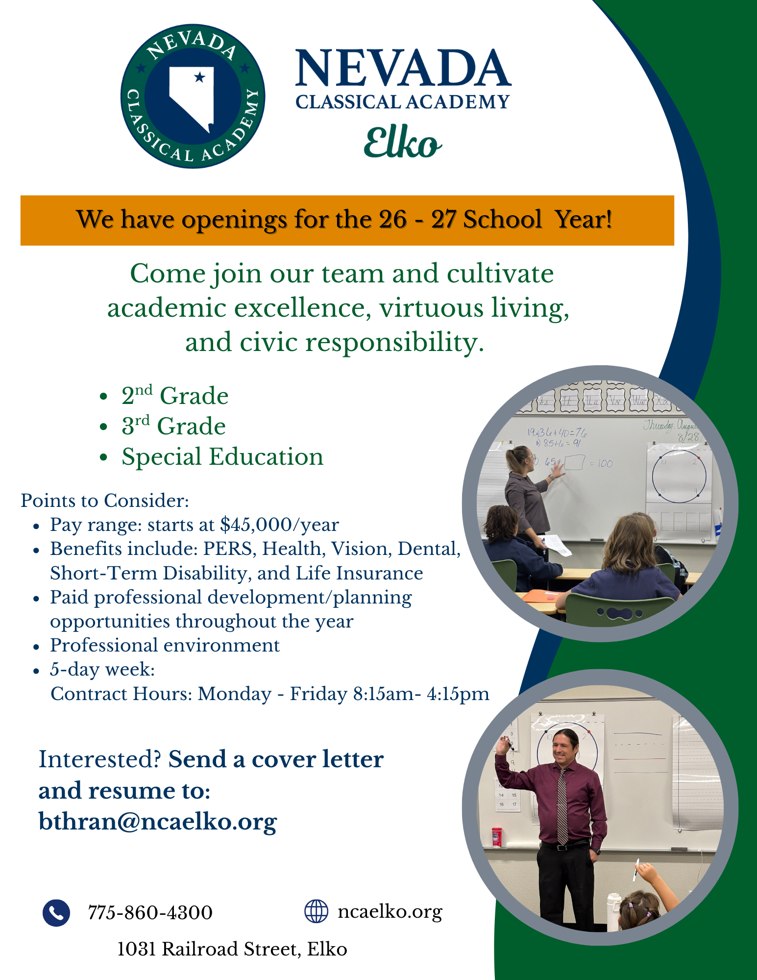 2026-2027 School Year Openings