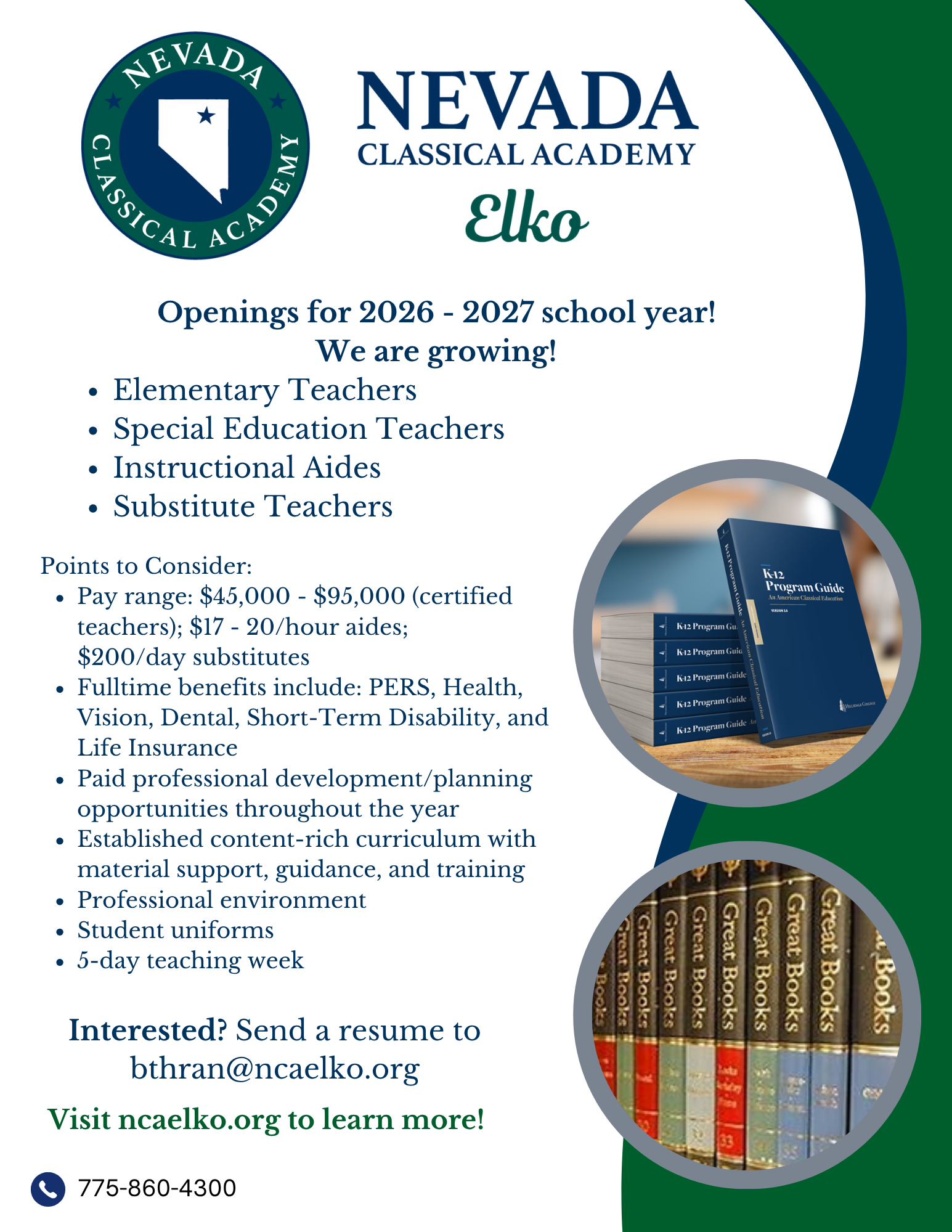 Teacher and job openings at NCAE