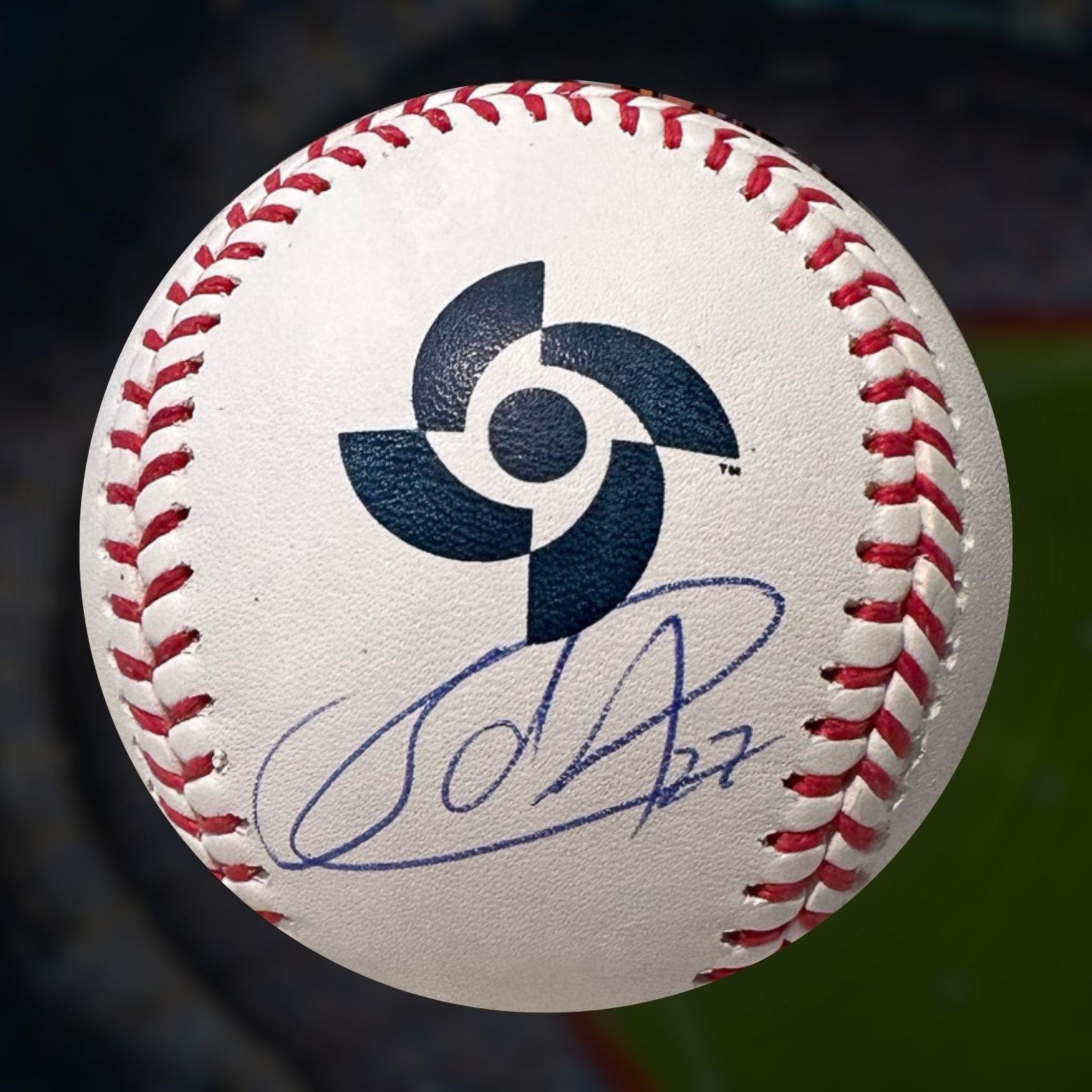 Sandy Alcantara Autographed WBC World Baseball Classic Baseball JSA COA Right Off The Field .jpeg