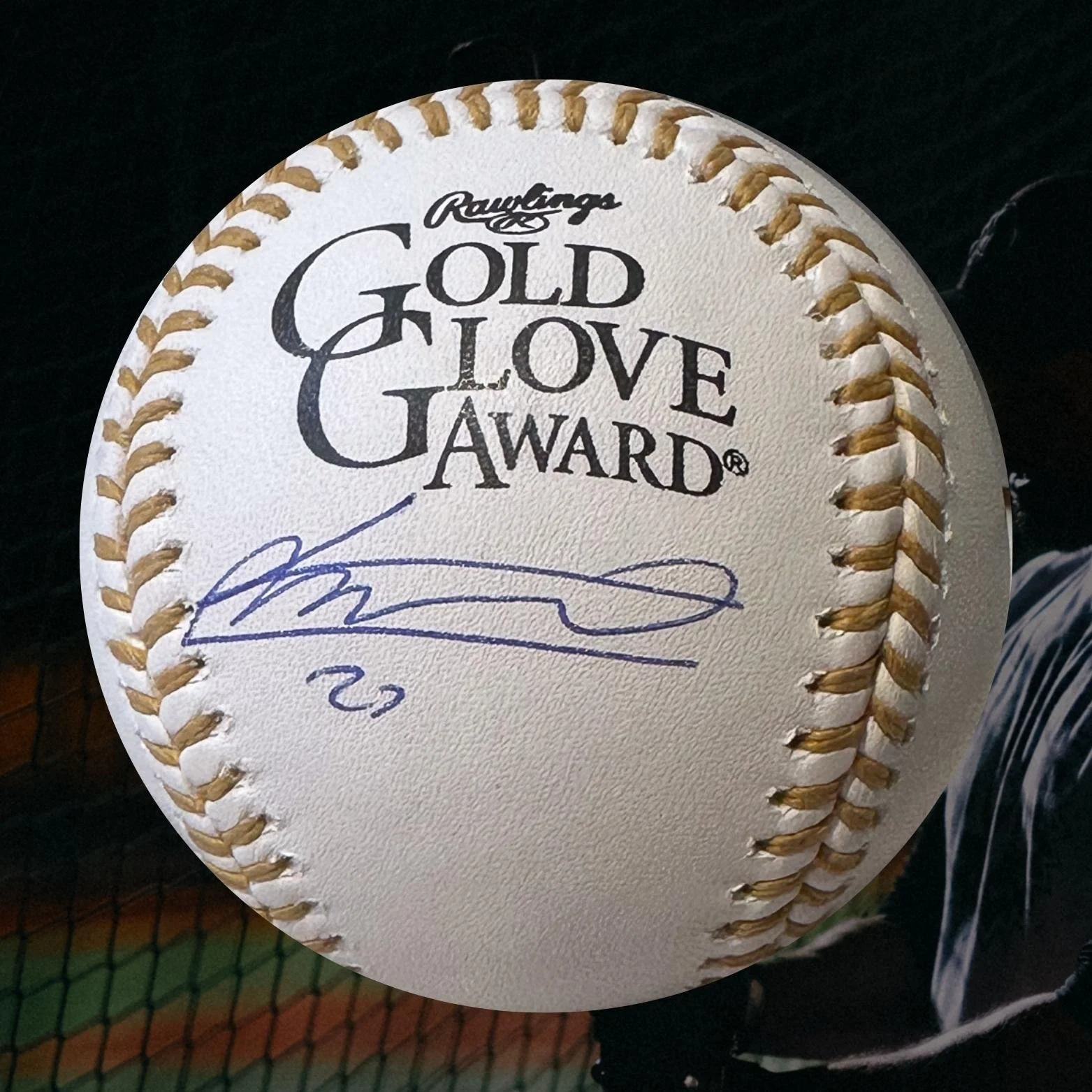 Vladimir Guerrero Jr Autographed MLB Official Gold Glove Award Baseball BAS Right Off The Field .jpg
