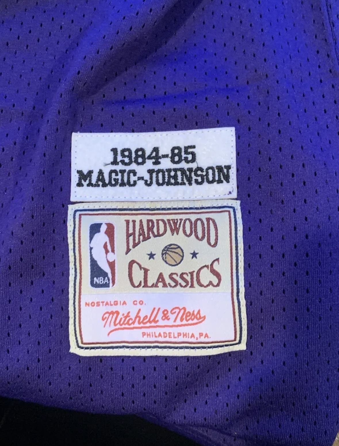 36 Magic Johnson Autographed Los Angeles Lakers Custom Jersey PSA COA Right Off The Field 4.jpg