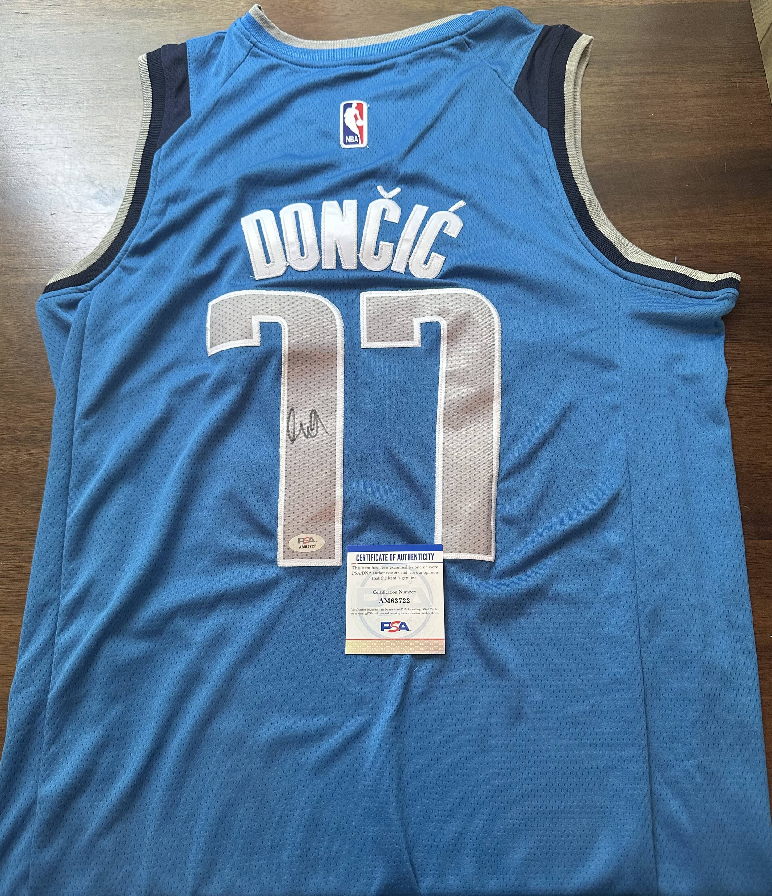8(1) Luka Doncic Autographed Dallas Mavericks Custom Jersey PSA COA.jpeg