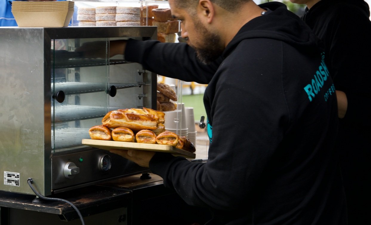 Loading up with fresh snacks