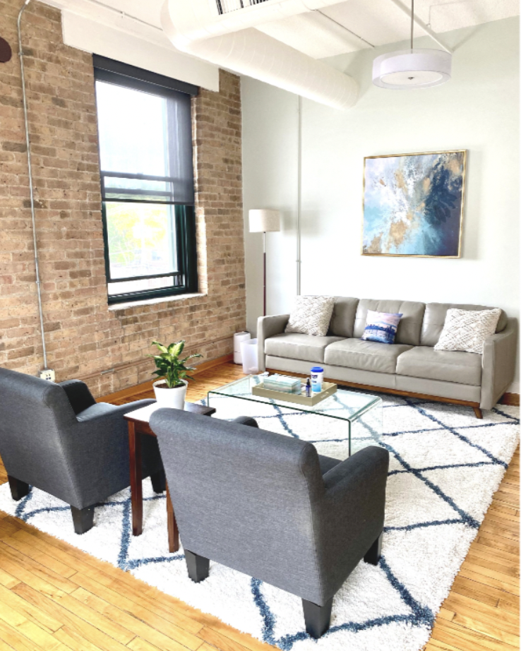 Therapy office at our Clybourn location