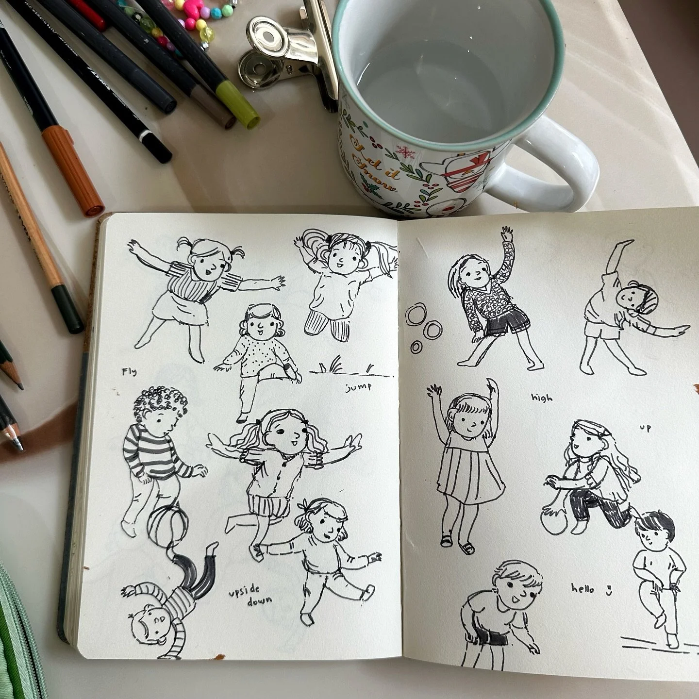 Sharing some recent sketches. I&rsquo;ve been working a lot with children&rsquo;s characters lately, and I love every bit of it, though you might spot a little struggle in there 🤣