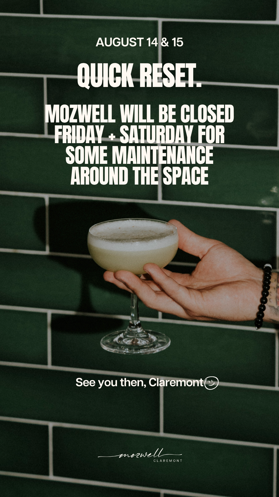 Closed for some Maintenance around the Space