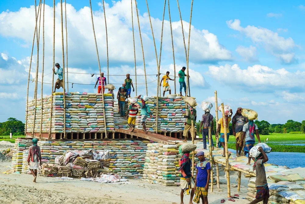 Difficult setup of Pile Static Load test