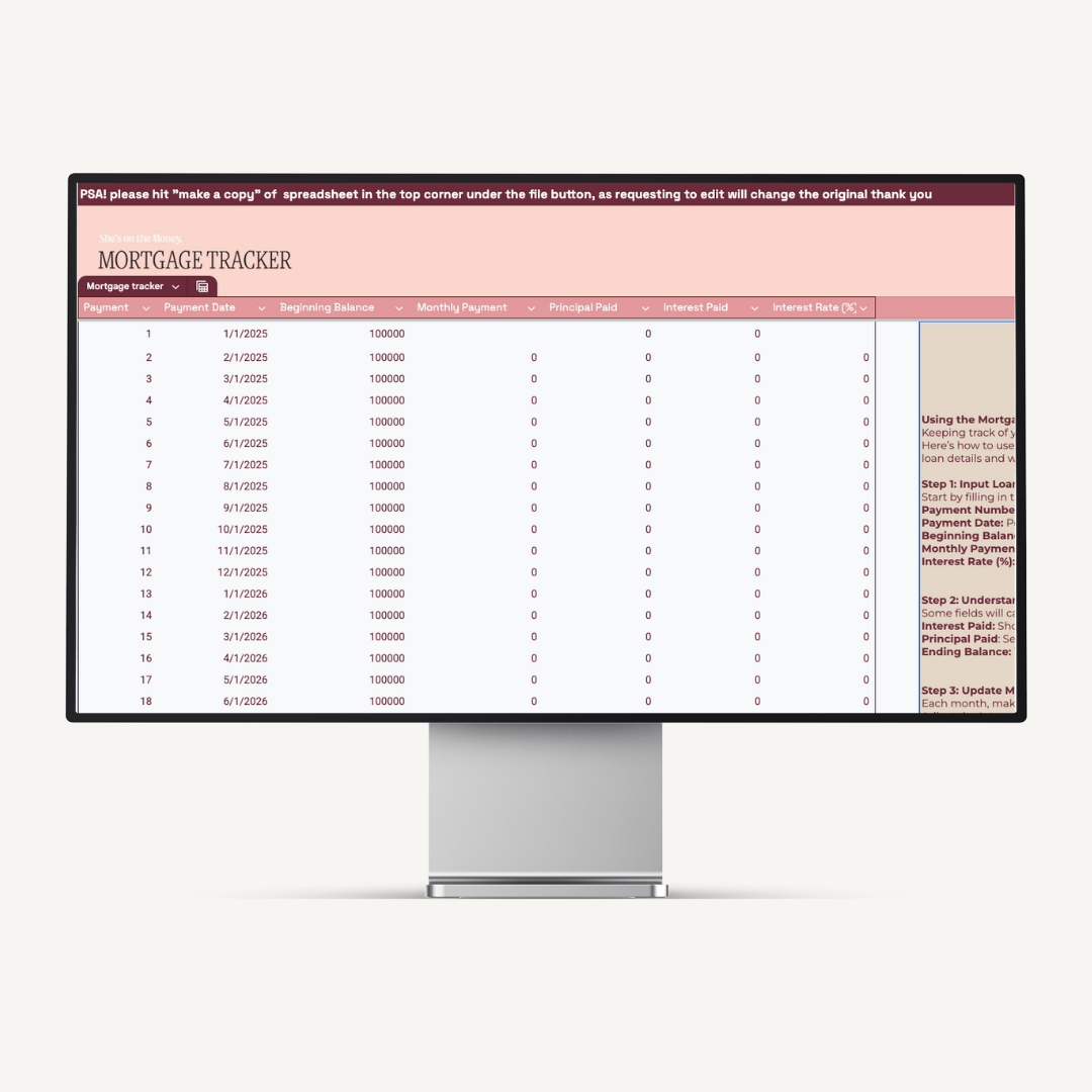 Free Budget Templates & Money Resources | She’s On The Money — She's on ...