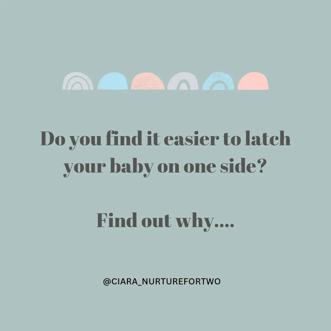 Does your baby prefer one side to the other? If so you are not alone! Most babies have a side preference and so do most parents. 

Often this can be due to the flow for your baby. They may prefer the faster or slower flow on one breast. For you it ca
