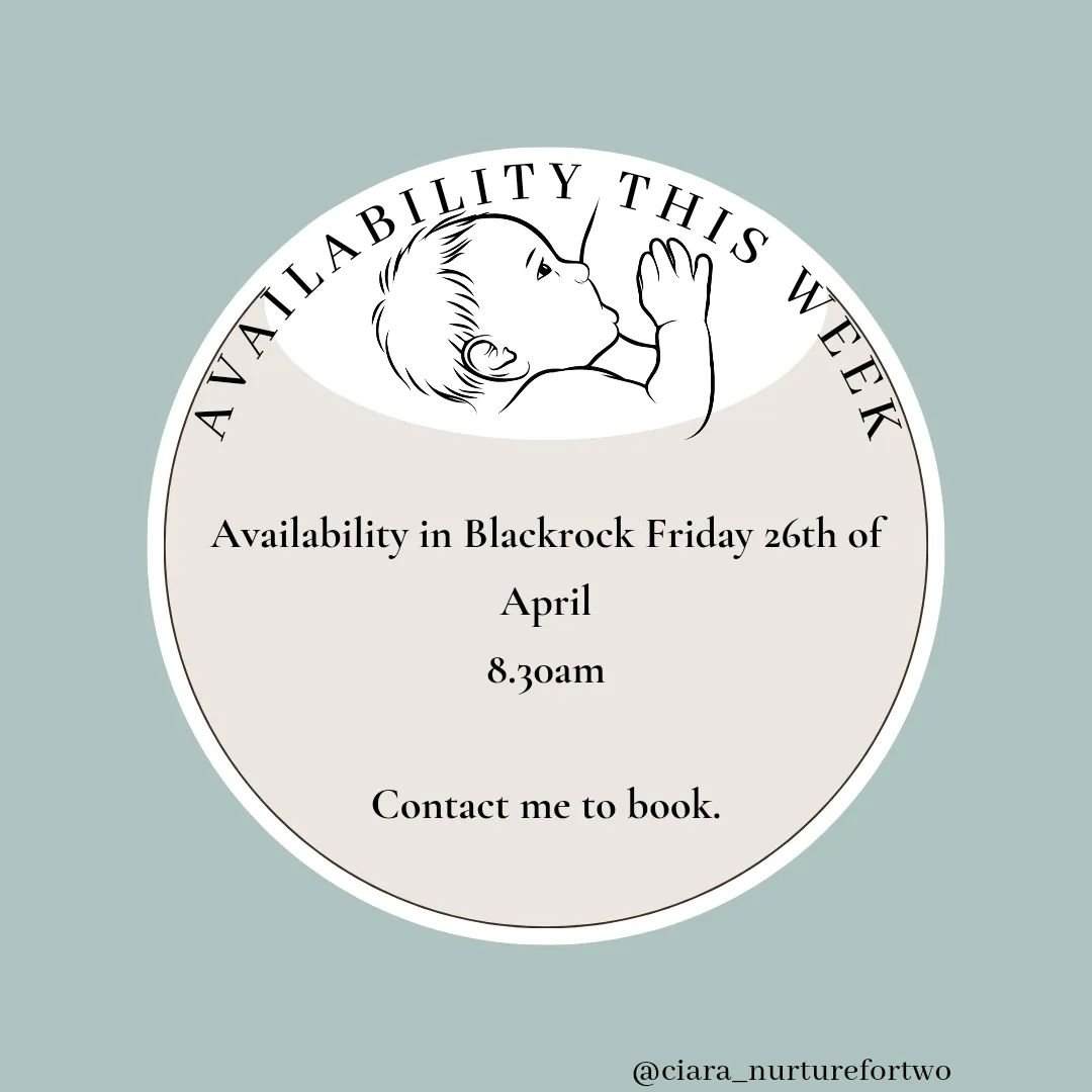 Do you need breastfeeding support this week? I have one appointment available in Blackrock on Friday at 8.30am.

Contact me via my website to book (link is in my bio)

#breastfeeding #supportsmallbusiness #bottlefeeding #ibclc #lactation