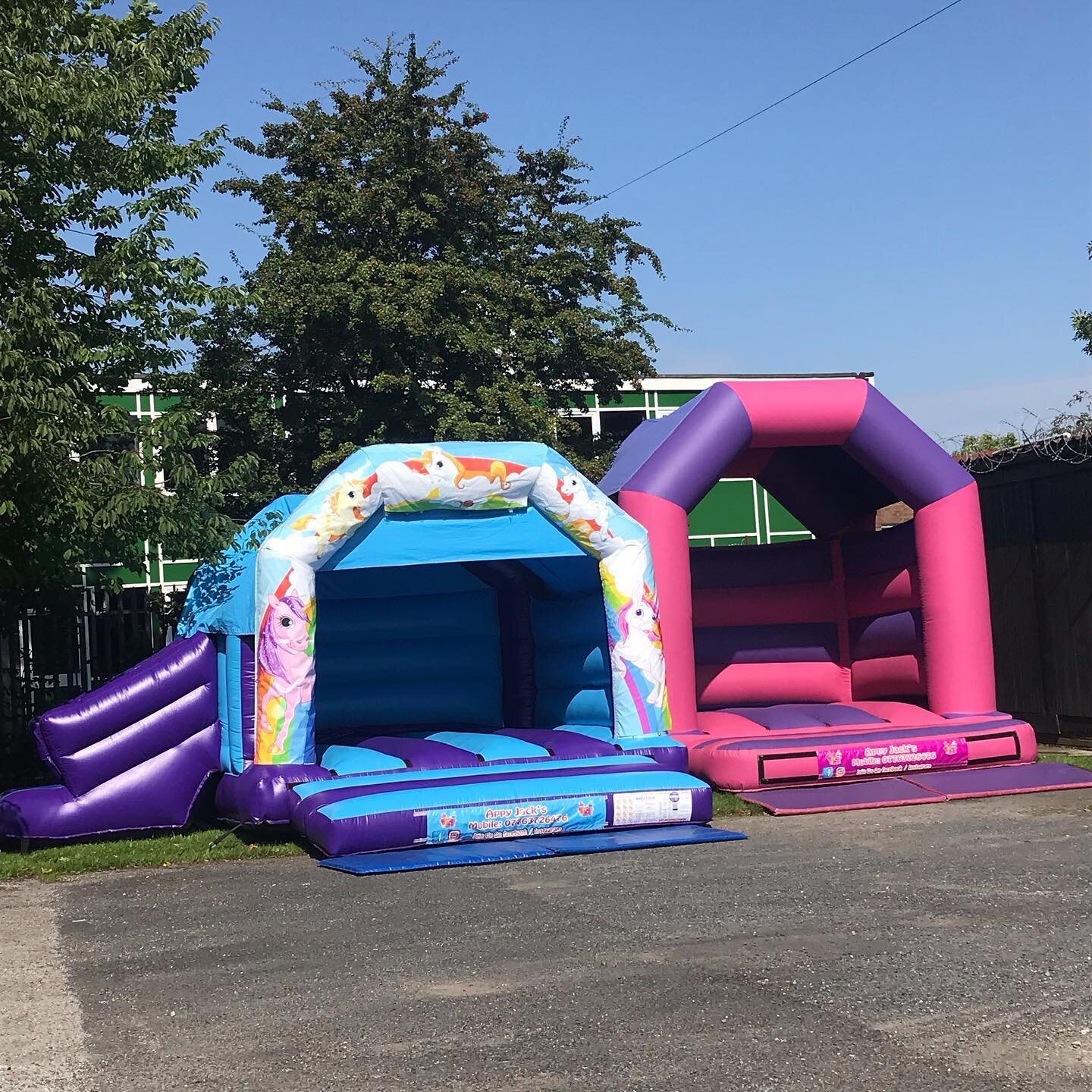 2 girls castles as a package get booking now for your bouncy castles at a good price