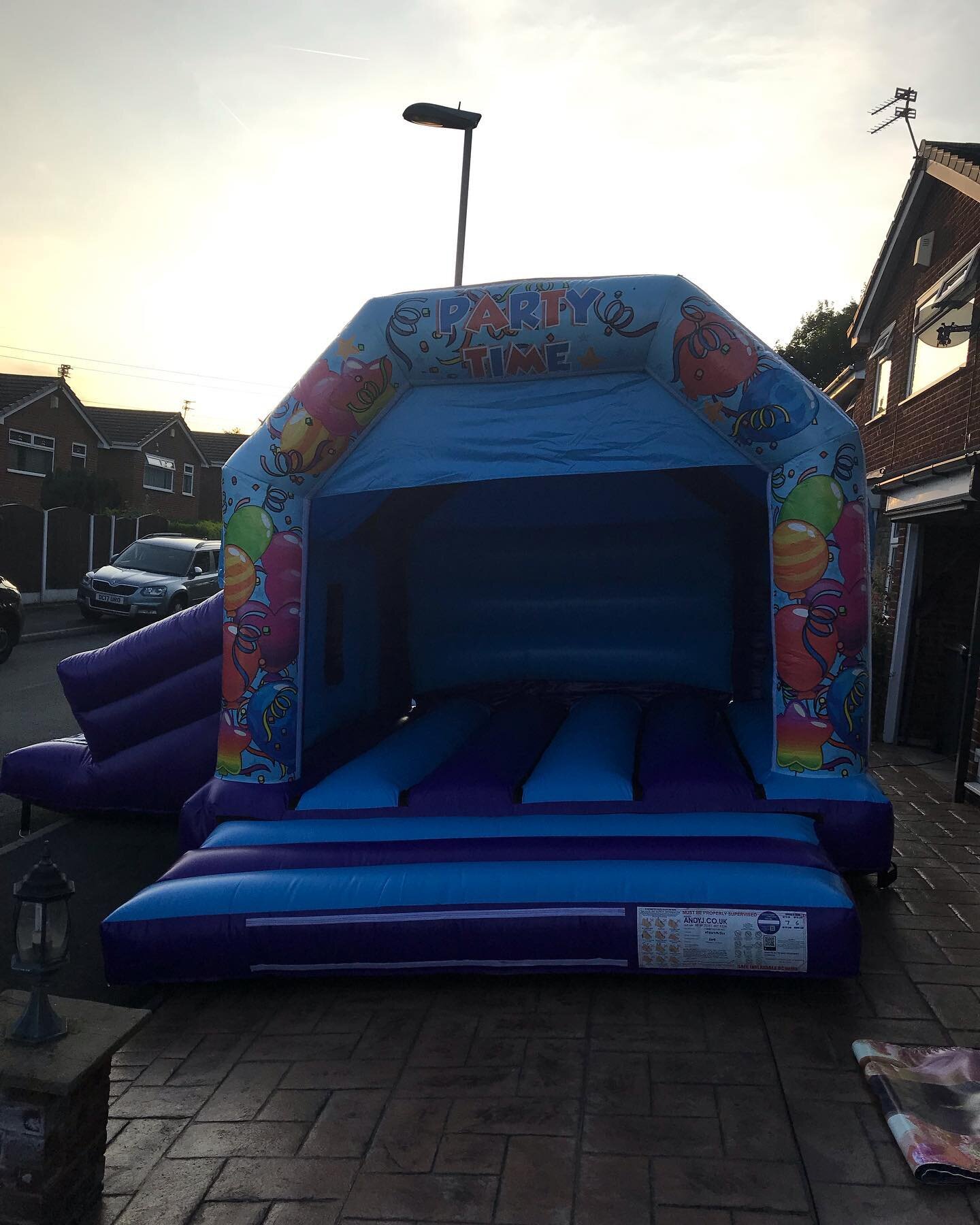 Plain castle unisex with a slide ready to hire