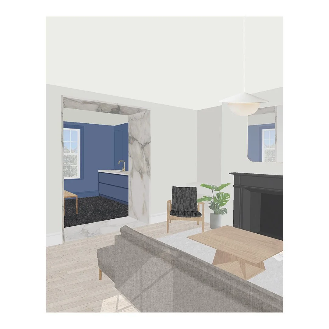 Three interior design proposals for our period maisonette fit-out in De Beauvoir Town.

The proposals create a dual aspect (and open plan) kitchen, dining and living room, while upstairs, an additional shower / en-suite is desired. 

All options pair