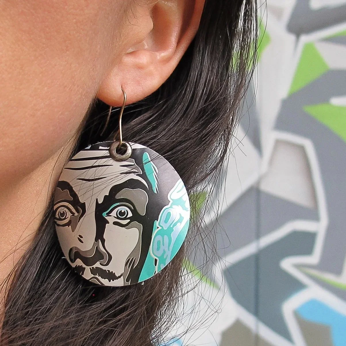 Upcycled earrings by Astrid