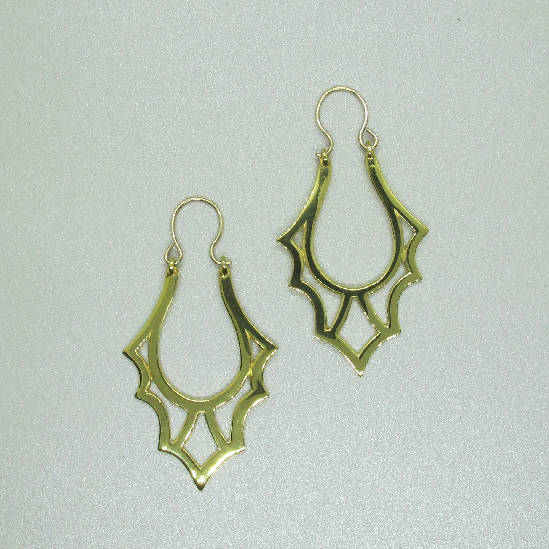Gold handmade earrings