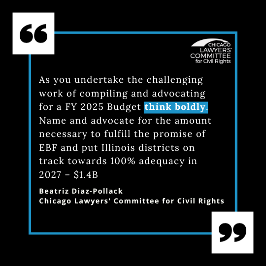 Public Comment by Beatriz Diaz-Pollack – FY25 Illinois State Board of ...