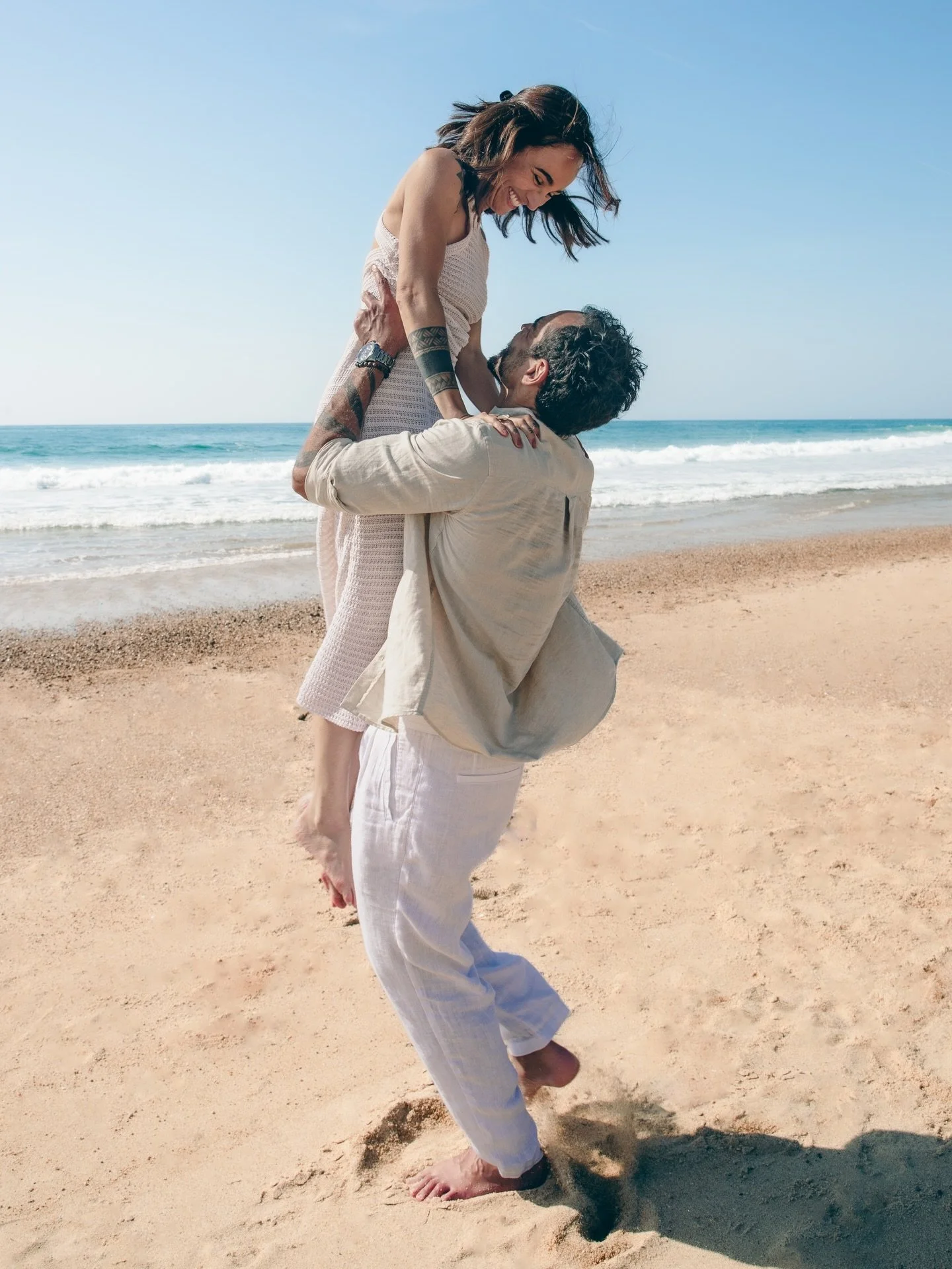 Une balade, des rires, rien de pos&eacute;.
Juste vous, sur la plage 🌊🤍🌞