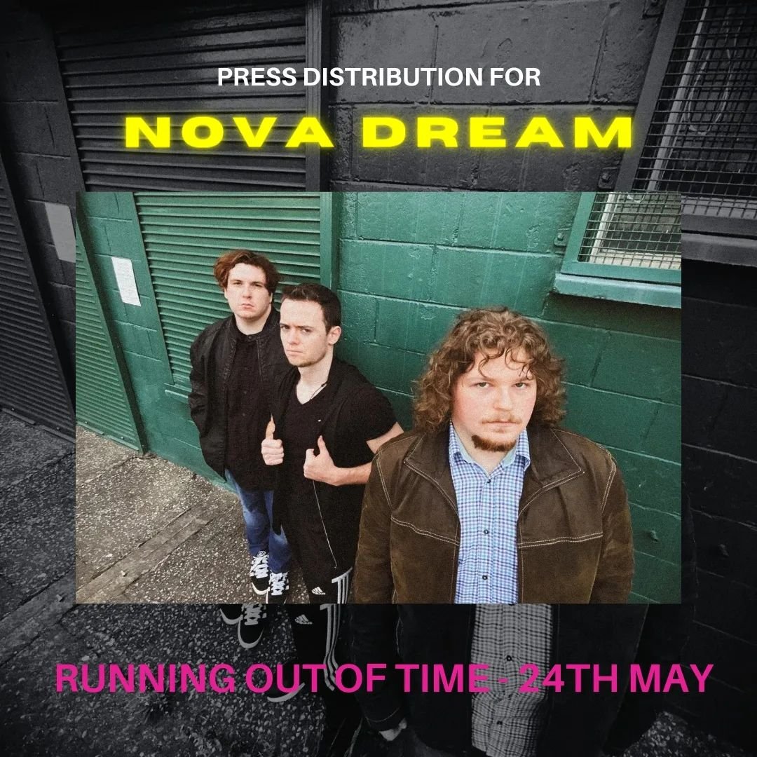 PR ANNOUNCEMENT ⚠️

Looking forward to working with rising alternative rock trio, @novadreamband , who will be releasing their brand new single, &quot;Running Out of Time&quot; on the 24th of May ⚡

The new single sees the band dive headfirst into th