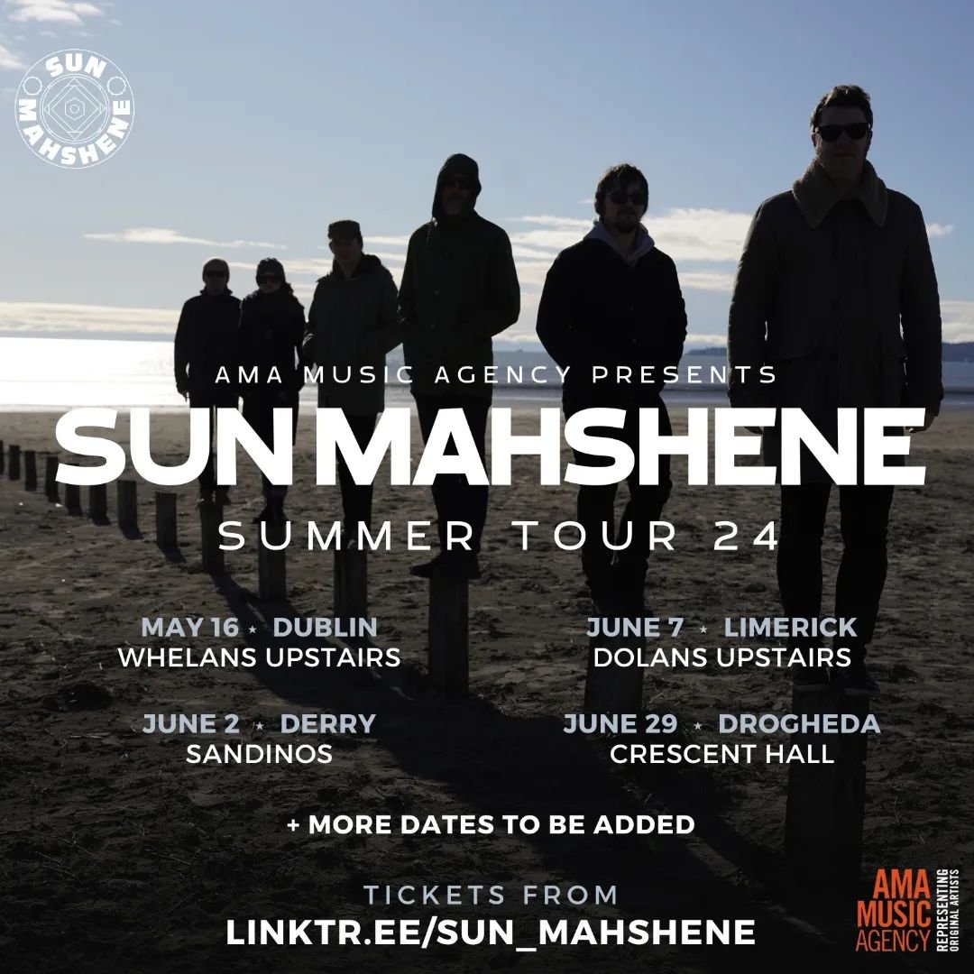 After kicking off their Summer tour in the iconic @whelanslive venue, Dublin post-shoegaze rockers @sun_mahshene will be bringing their unmissable energy to Derry (@sandinosbar ) , Drogheda (@cresconcerthall / @crescentartscentre ) and Limerick (@dol
