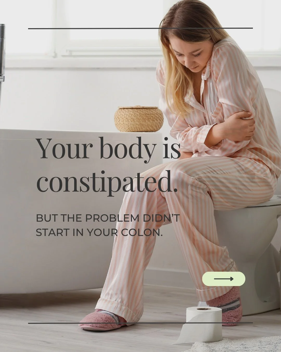 Constipation isn&rsquo;t just annoying, it&rsquo;s a sign of dysfunction.

Your body can&rsquo;t detox, your estrogen is recirculating, and your nervous system is likely stuck in &ldquo;freeze&rdquo; mode.
Laxatives don&rsquo;t fix that.
Gut-clearing