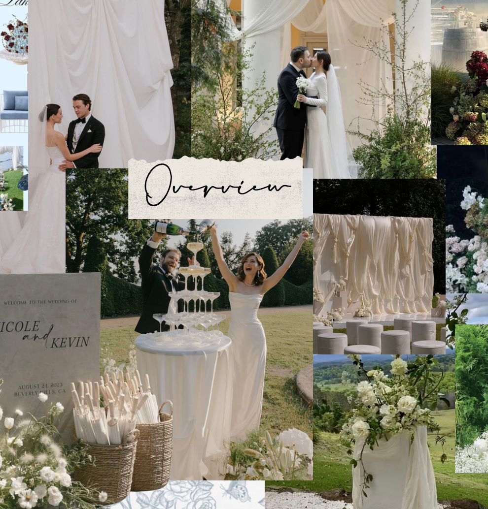 Modern white and blue hydrangea wedding designed by Dereves Studio, a Toronto wedding florist specializing in luxury wedding flowers Toronto and cohesive wedding design Toronto.