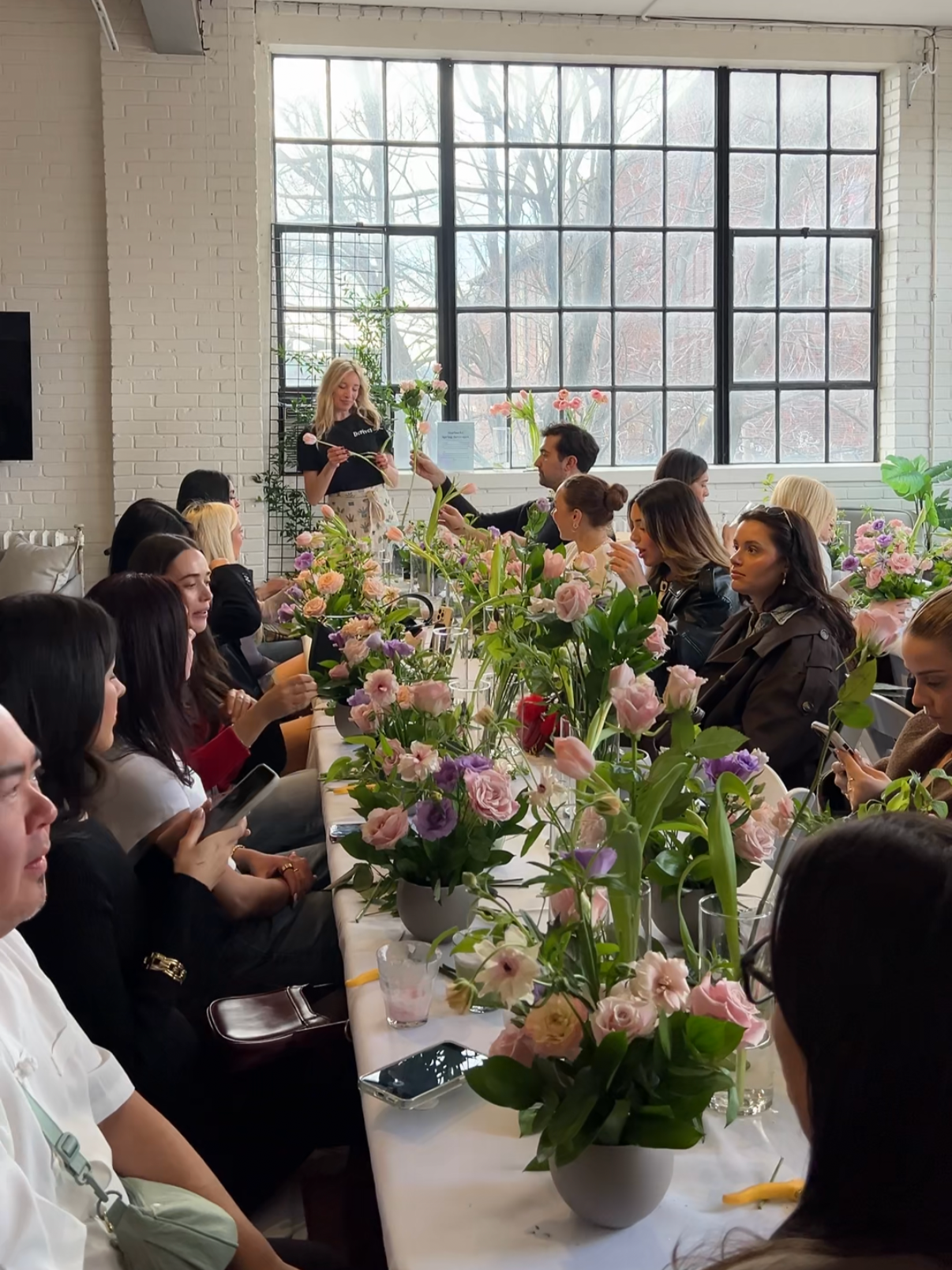corporate flower workshop and flower bar experience in Toronto
