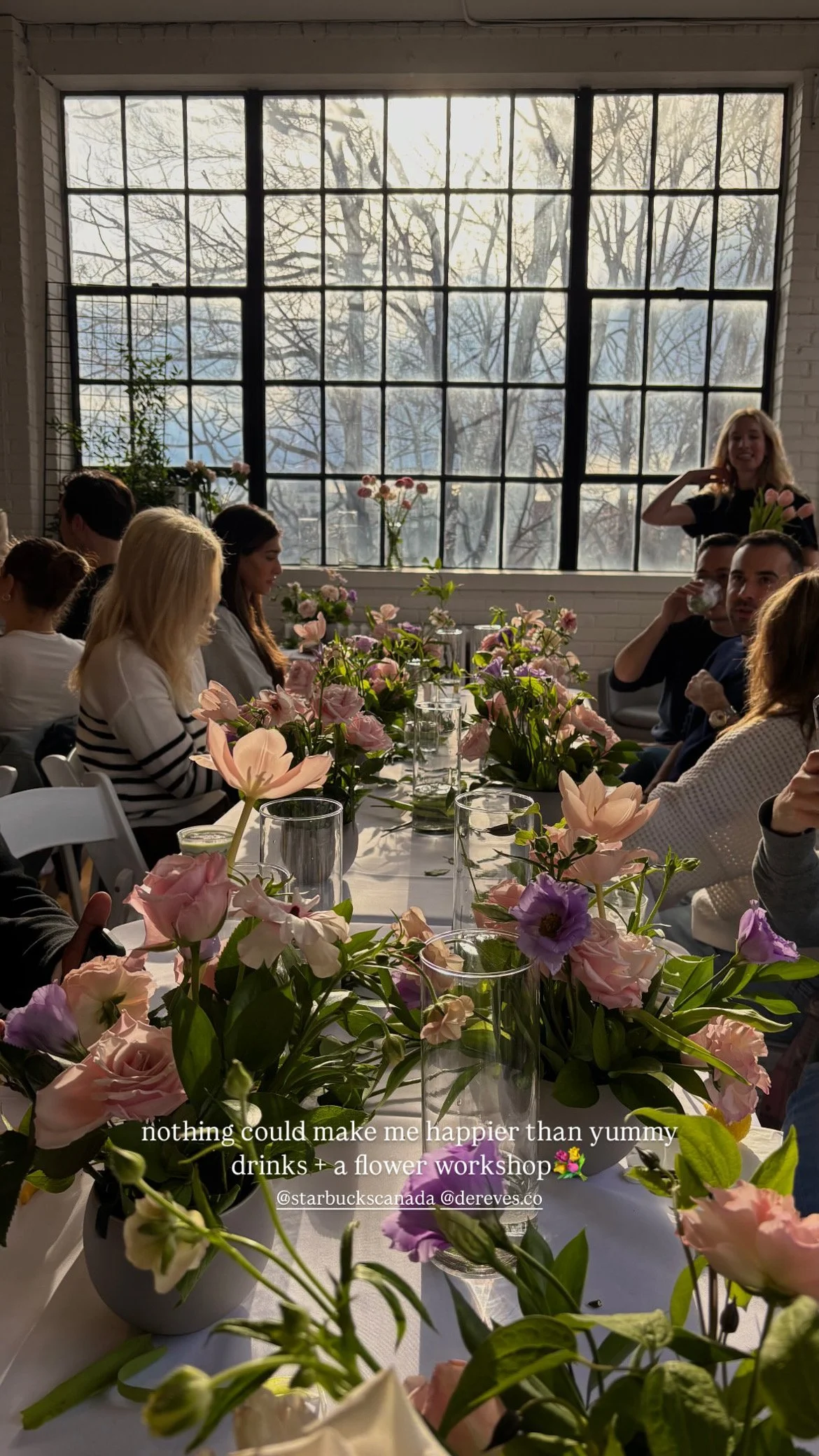 uxury floral workshop place setting Toronto brand activation inspired by jasmine fragrance, refined event design