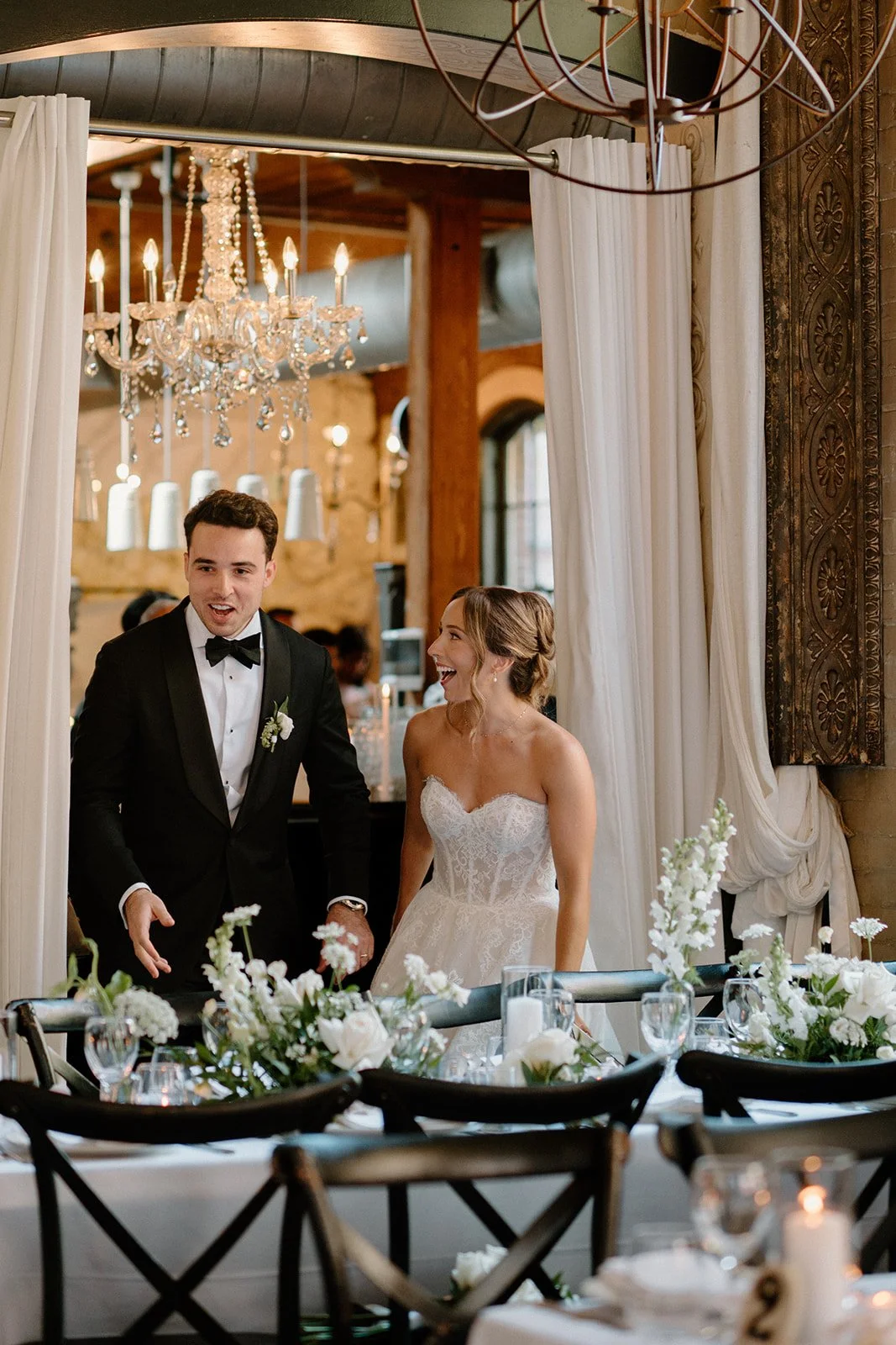 Reception room Reveal coordinated by Dereves, demonstrating Toronto wedding coordinator expertise in final checks, layout alignment, décor adjustments, and ensuring every design detail is executed exactly as planned.