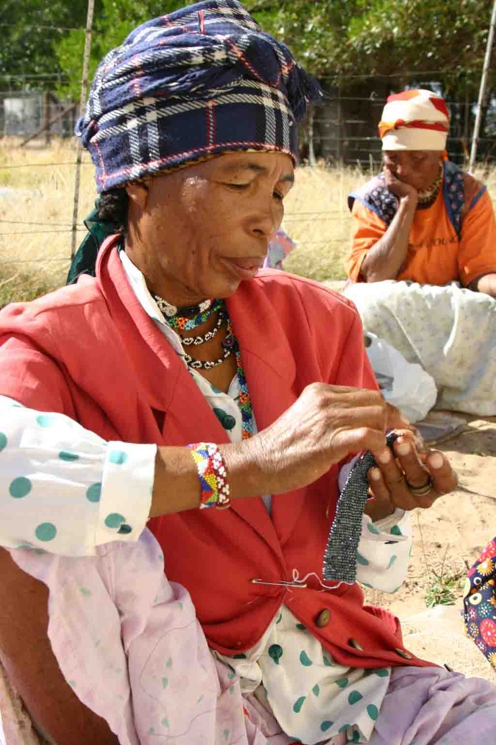 Anita van Wyk, artist from Omba Arts Trust community. Painter and beading artist.