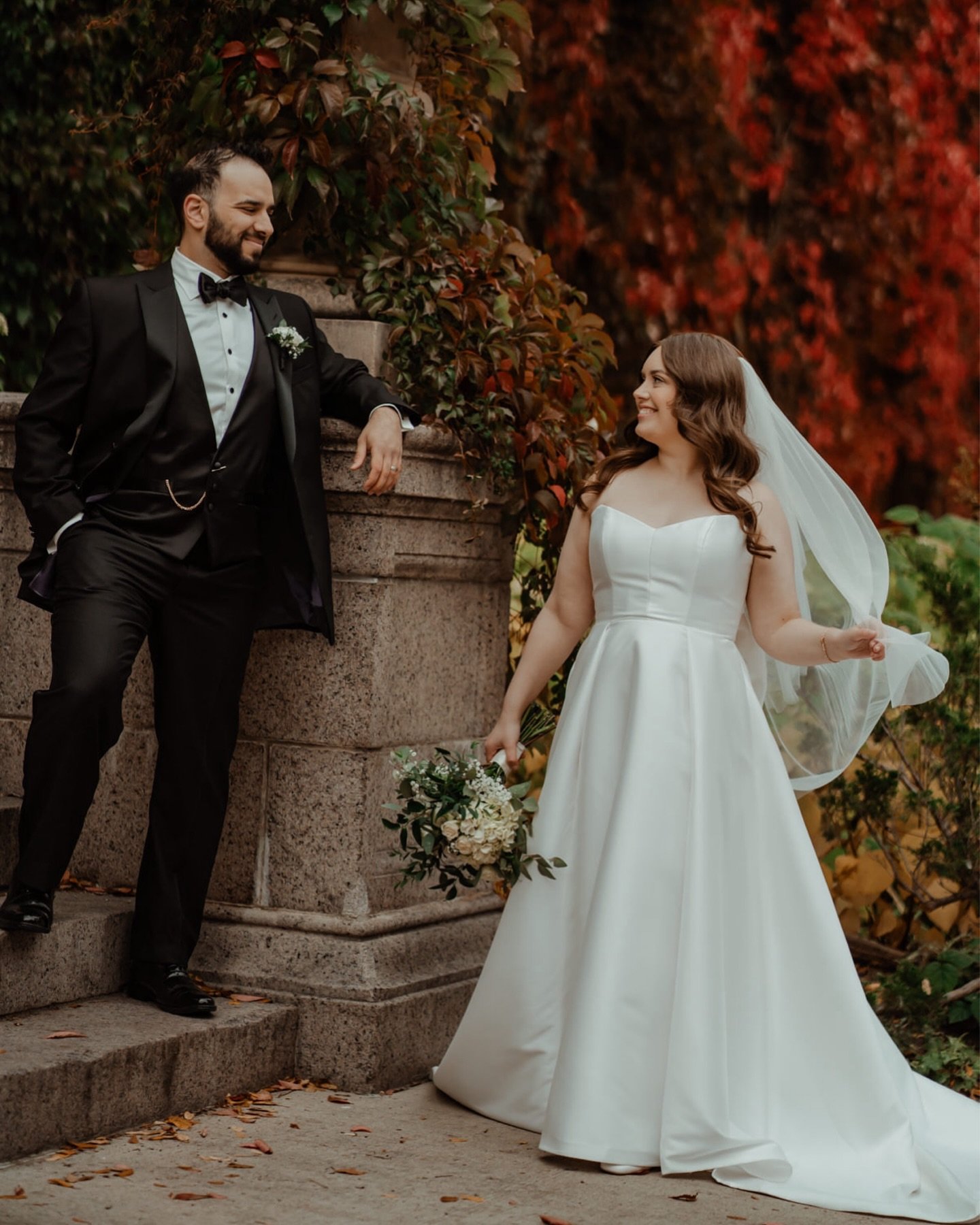 Time to show off just a little bit of this incredible fall wedding day and just how beautiful late fall colours and  a lot of happiness can be together! We think these two are just an incredible couple and their day was a joy to watch unfold and so m