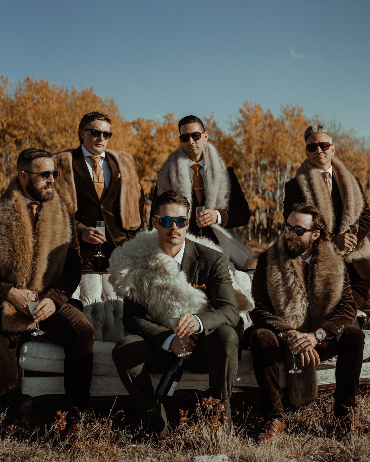 Just entire vibe of this group being the best ever. 
I realized I didn&rsquo;t share much past the romantic chapel Portraits from this day and these really should be shown off. Yes they stole the wraps from the ladies and it was iconic.