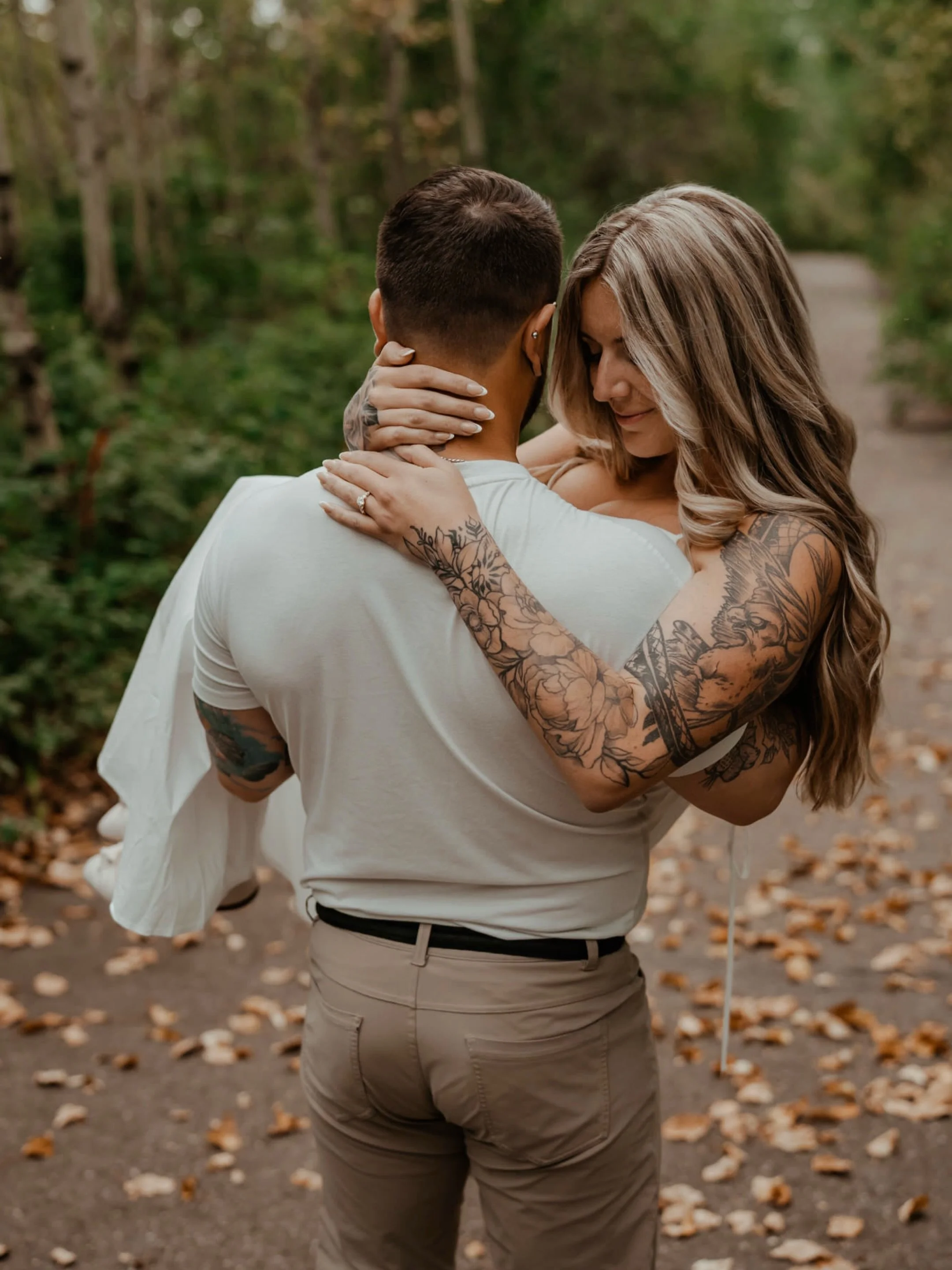 We found the start of fall outside of the city! 
Leaves on the ground and the river colour giving us a beautiful start to September sessions. A few teasers as we from our kick off to fall busy season this year with these two!
.
.
.
.
.

#yegwedding #