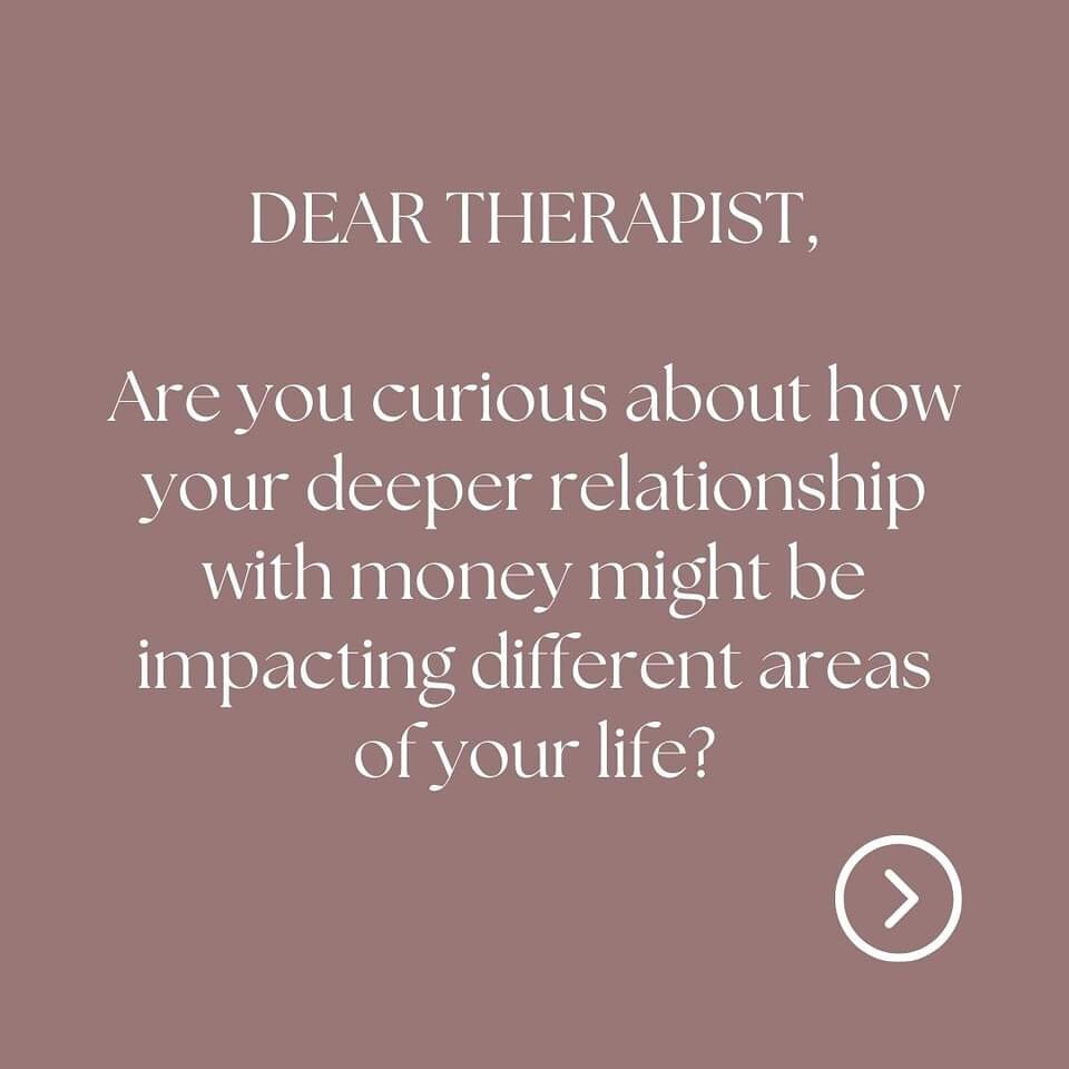 #raleightherapist 

Are you curious about how your deeper relationship with money might be impacting you?

Are you needing some in-person connection and community?

Does a shame-free space to talk about money sound appealing to you?

Join us at @curr