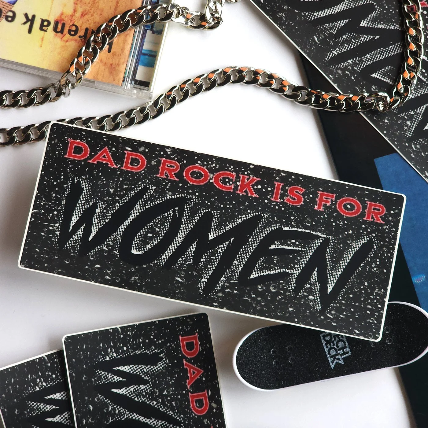 dad rock is for women bumper sticker.jpg