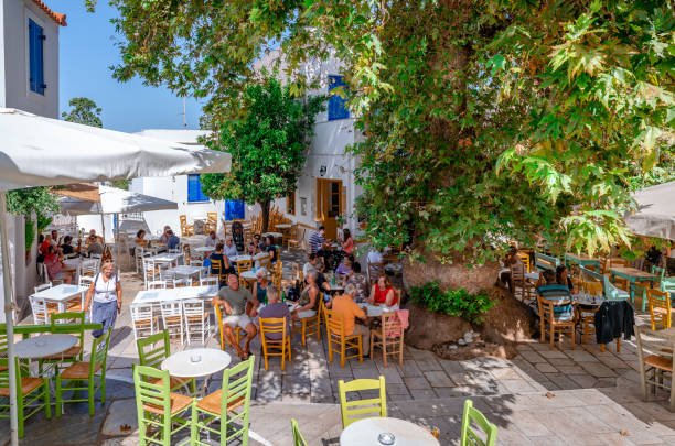 Location 1: The Platana at the Plateia at Pyrgos (The Plane Tree in Pyrgos Village Square)
