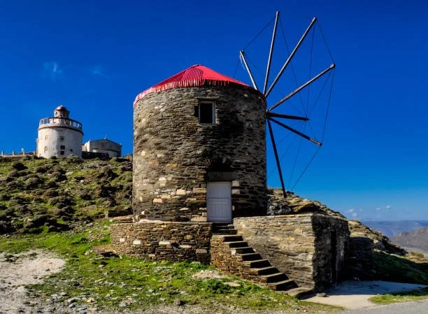 Location 1: One of over 100 antique windmills - mills first appeared when the island was under Venetian rule. 