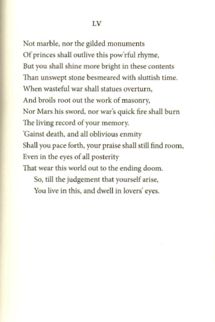"Transformation, Truth, and New Life; Kyparissos Myth, Vitruvian Man, and Sonnet 55" (Image: Sonnet 55, William Shakespeare) Student Access