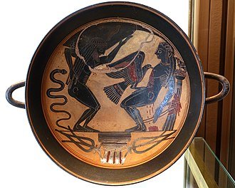 Interpretations of Prometheus (Image: Prometheus and Atlas, Laconian, black-figure, kylix, by the Arkesilas Painter, 560-550 BC) Student Access
