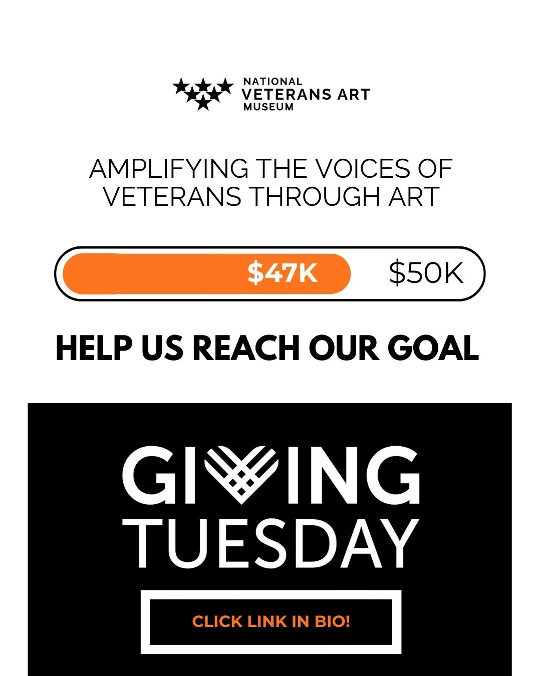 We run on community support.
We don't have billionaire benefactors or government funding. We're here because of people like you who believe veteran stories matter&mdash;told in their own words, through their own art.

This Giving Tuesday, amplify vet