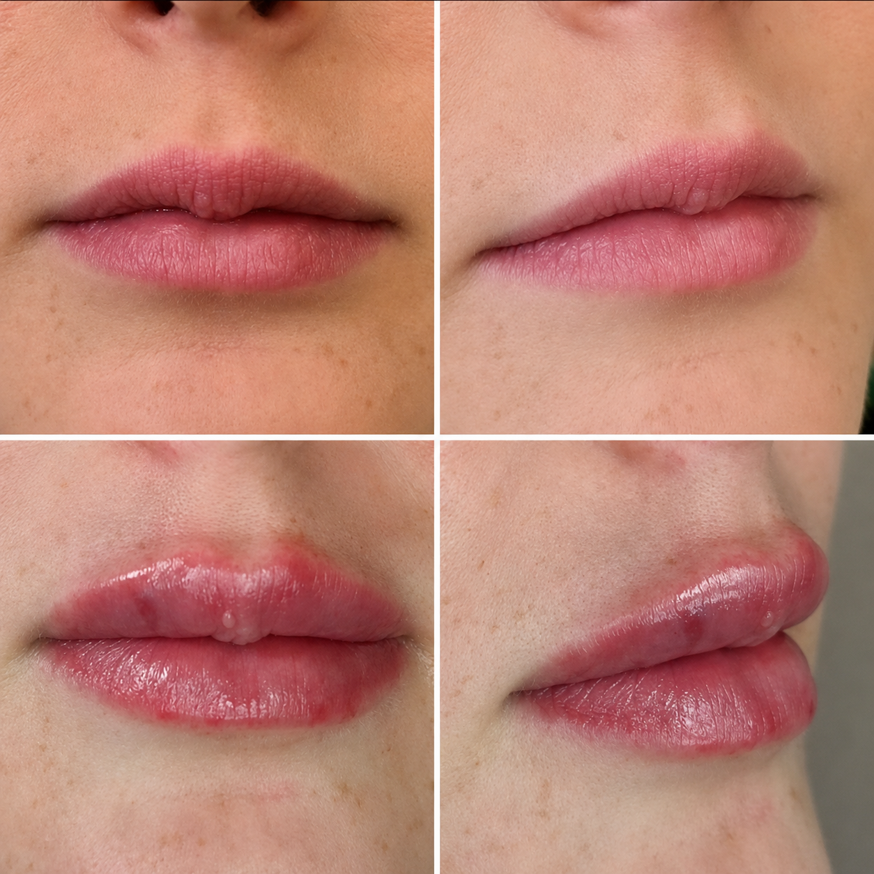 lip filler result Kitchener before and after Luna Aesthetics Waterloo