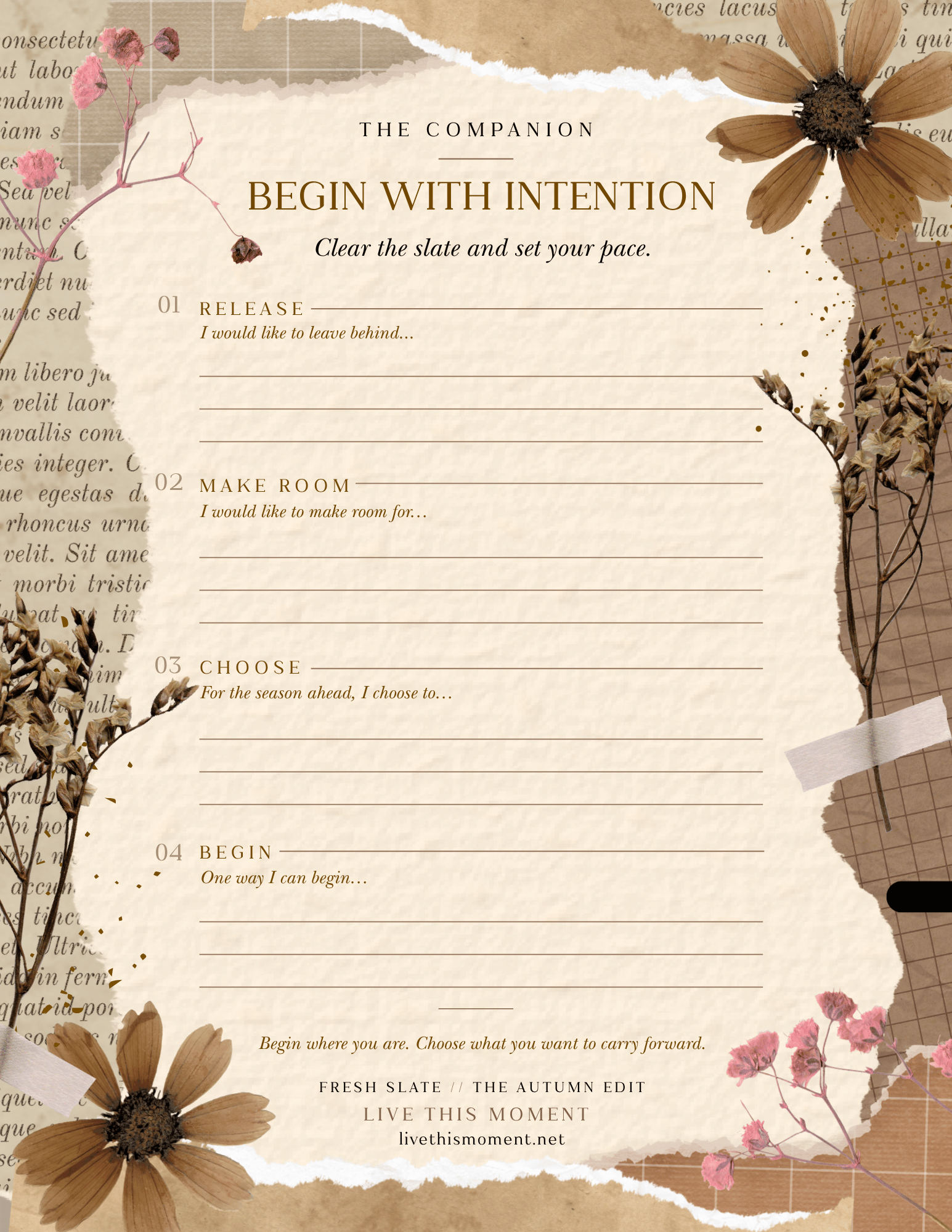 Begin with Intention
