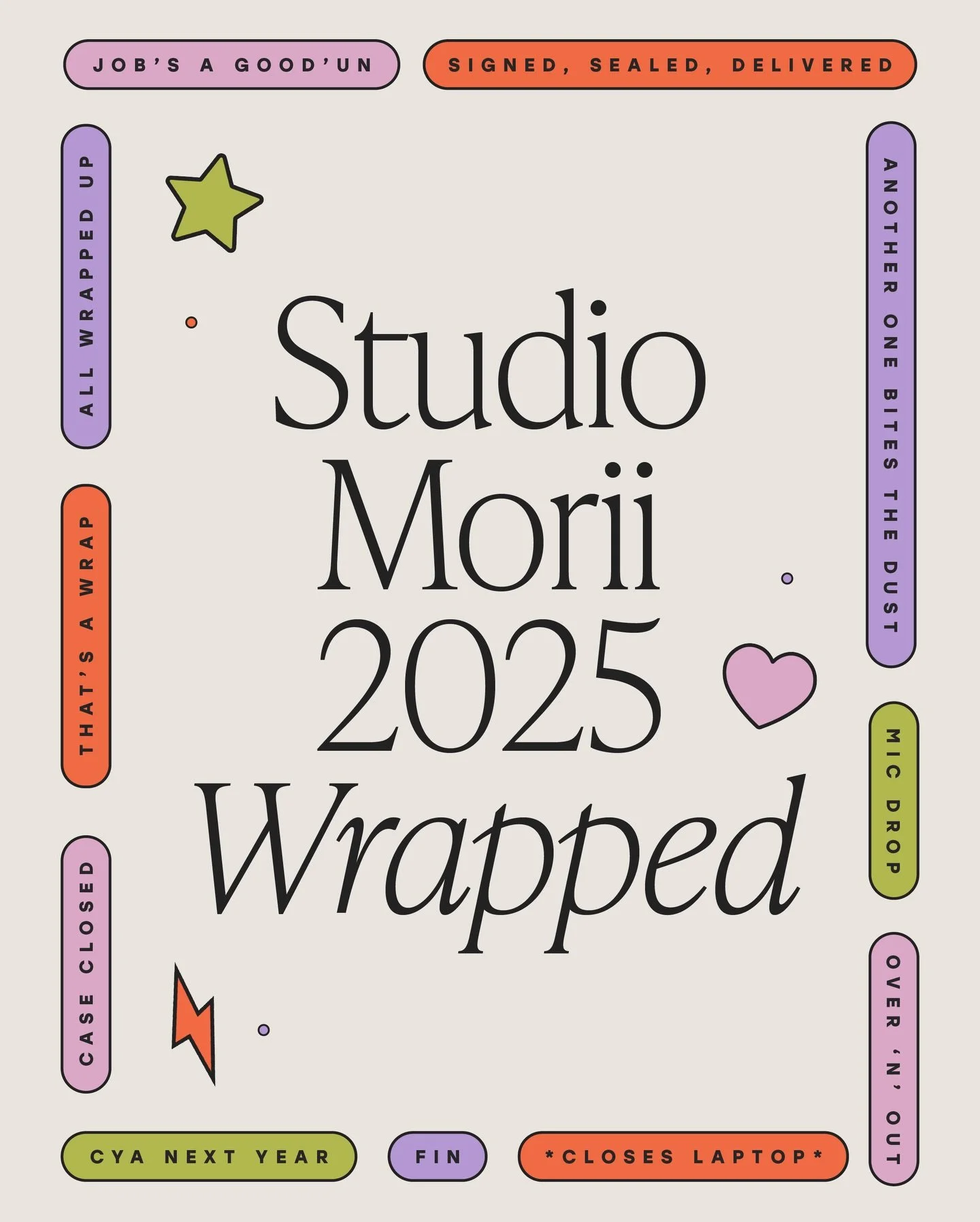 2025, you were chaotic, caffeine-fuelled and VERY fulfilling 🥹

From launching the dreamiest brands and websites to laughing (most of the time&hellip; 🥲) our way through design dilemmas and quitting our full-time jobs to run this amazing biz togeth