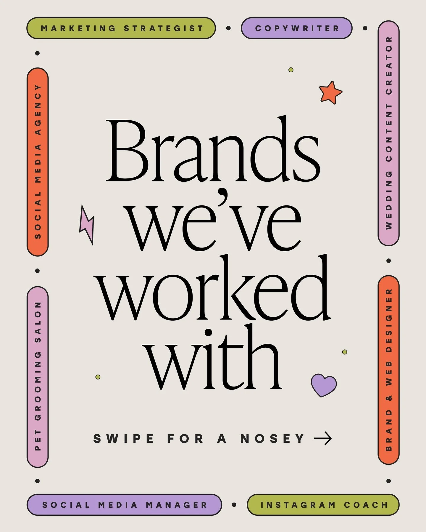It&rsquo;s been a little while since we shared a round-up like this&hellip; and we&rsquo;ve had some dreeeamy projects come through our studio since then 🥹✨

We feel so lucky to work with such inspiring female-led brands and help bring their visions