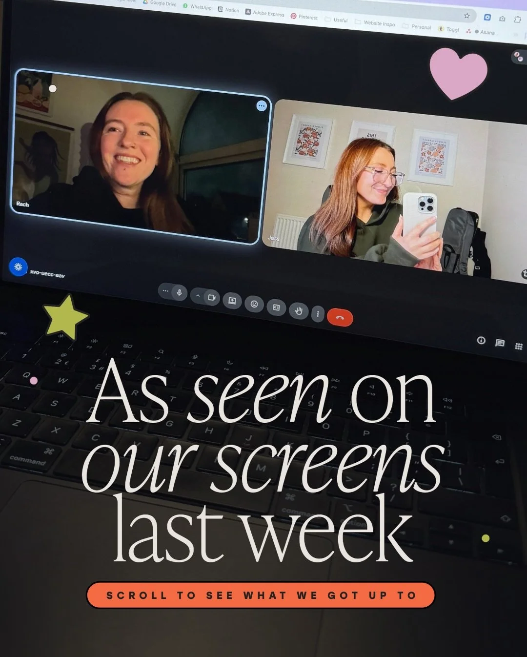 A little peek at our screens from last week 💻✨

So grateful to run a business together where each week looks so different 💕 we wouldn&rsquo;t have it any other way.

#designstudio #brandingstudio #creativebiz #smallbusinesslife #femaleownedbusiness