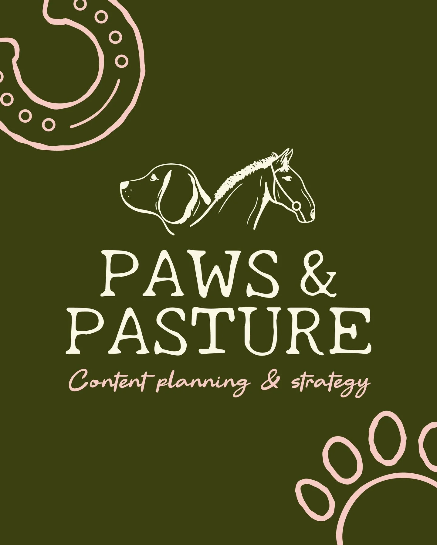 Say hello to the brand new look for @pawsnpasture 🐾✨

We loved bringing this identity to life for the lovely Katie, who runs Paws &amp; Pasture, a social media management brand that specialises in content planning for pet and animal businesses. From