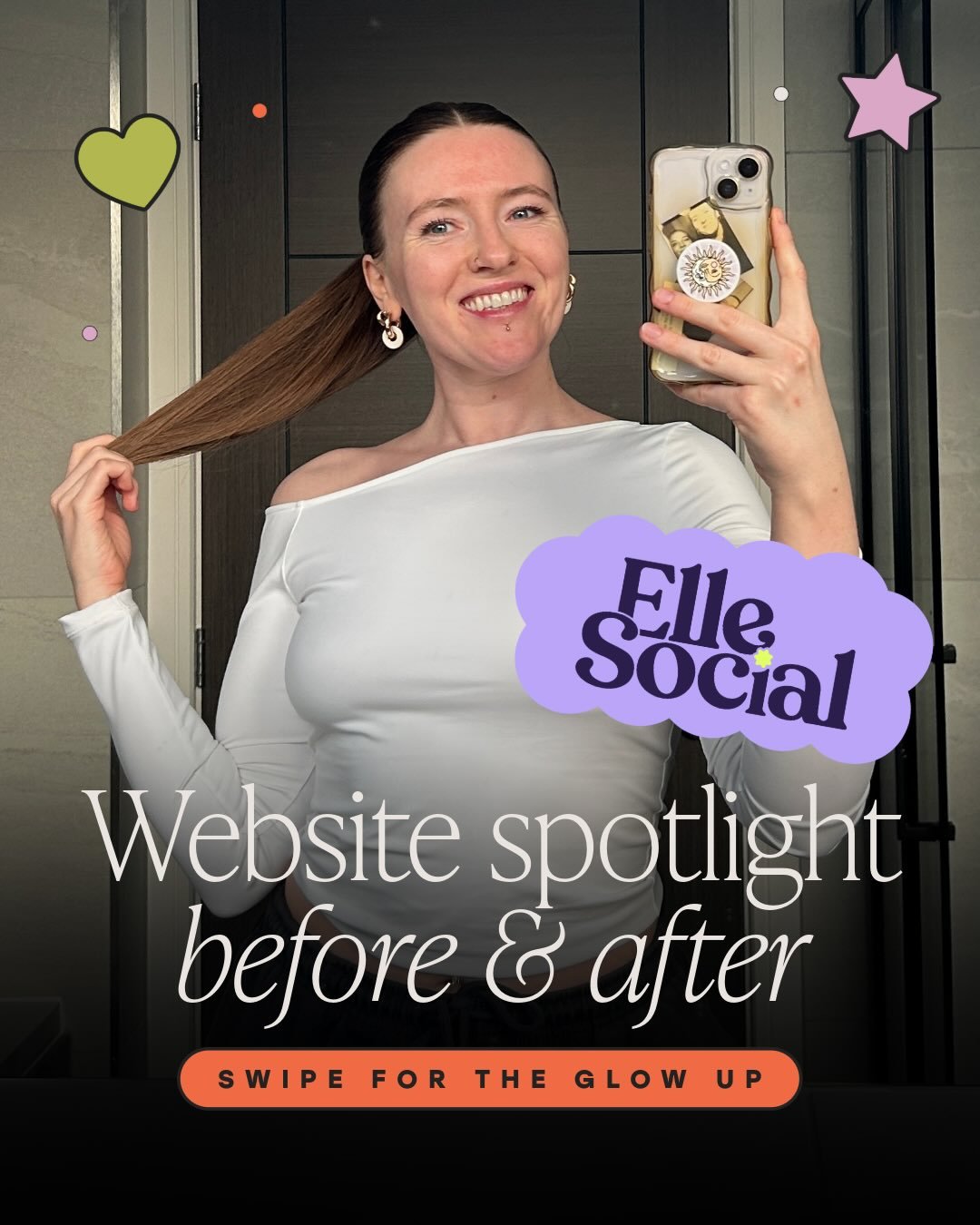 We&rsquo;ll never get over a website transformation, they&rsquo;re just sooo satisfying ✨

This one for @elle.social was so much fun to work on! We really got to get creative with her new branding which we also created for her. 

The new site feels s